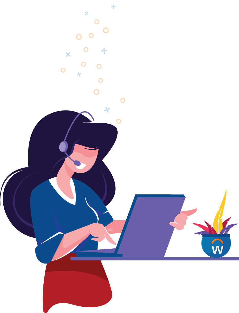 workday woman at work icon