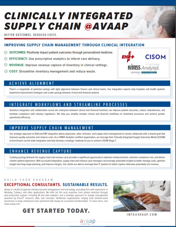 clinically integrated supply chain