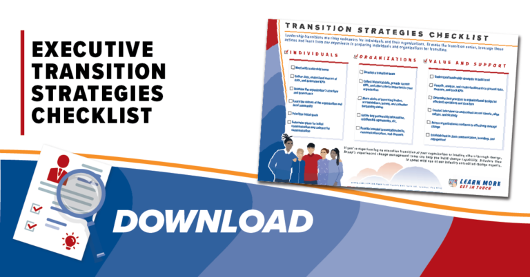 Executive Transition Strategies Checklist - Avaap