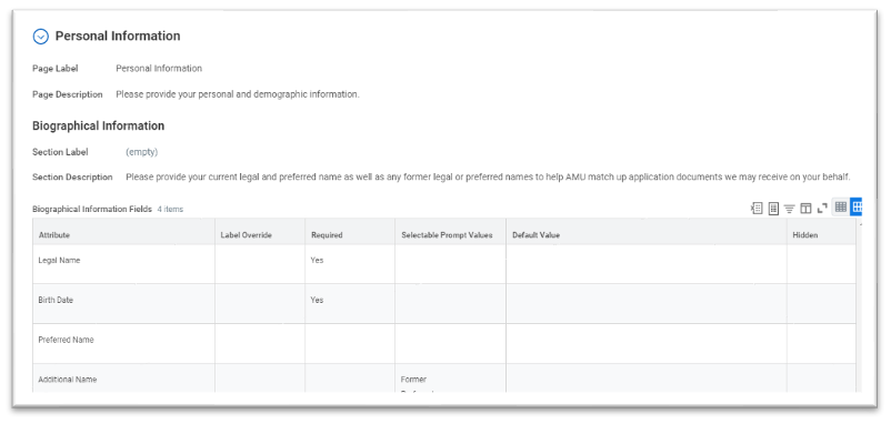 New Personal Information Section