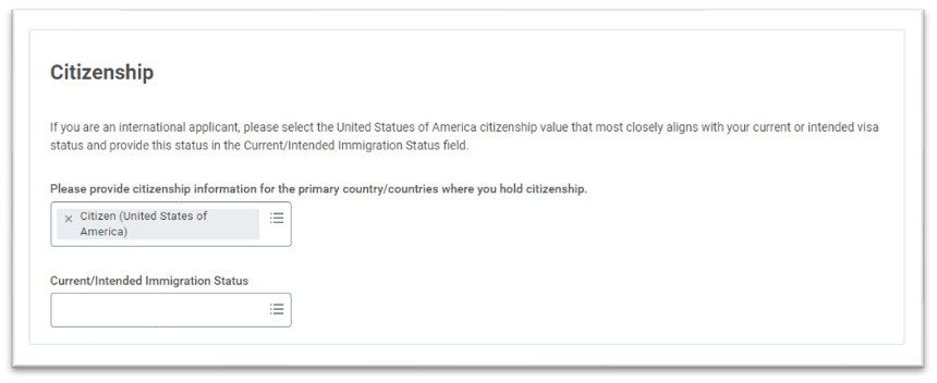 New Applicant View