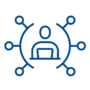 Organizational change management consultant planning icon